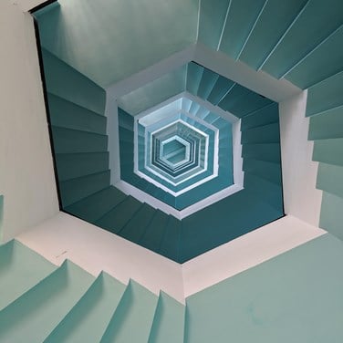 Geometric shape stairway