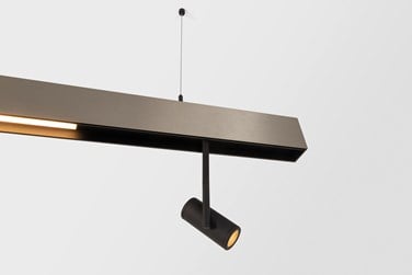 Sliver bronze black suspended linear lighting